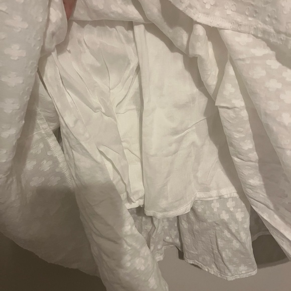 Madewell Tie-Back Flutter-Sleeve Tiered Midi Dress in White Size 00 - Picture 11 of 16